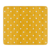 Seamless yellow-orange polka dot pattern schneidebrett (Vorderseite)