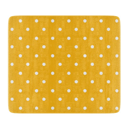 Seamless yellow-orange  polka dot  pattern  schneidebrett (Vorderseite)