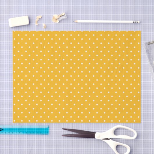 Seamless yellow-orange  polka dot  pattern  seidenpapier (Handwerk)