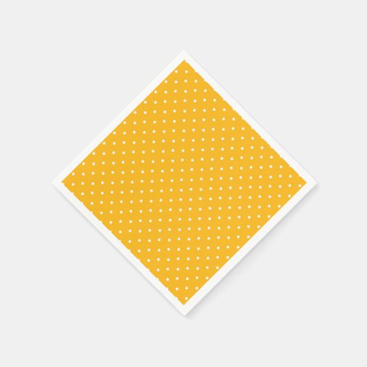 Seamless yellow-orange  polka dot  pattern  serviette (Ecke)