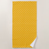 Seamless yellow-orange  polka dot  pattern  strandtuch (Vorderseite)