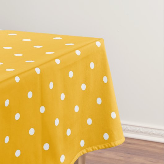 Seamless yellow-orange  polka dot  pattern  tischdecke (Beispiel)