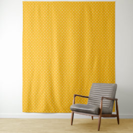 Seamless yellow-orange  polka dot  pattern  wandteppich