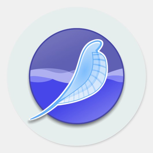 SeaMonkey Logo Runder Aufkleber (Vorderseite)