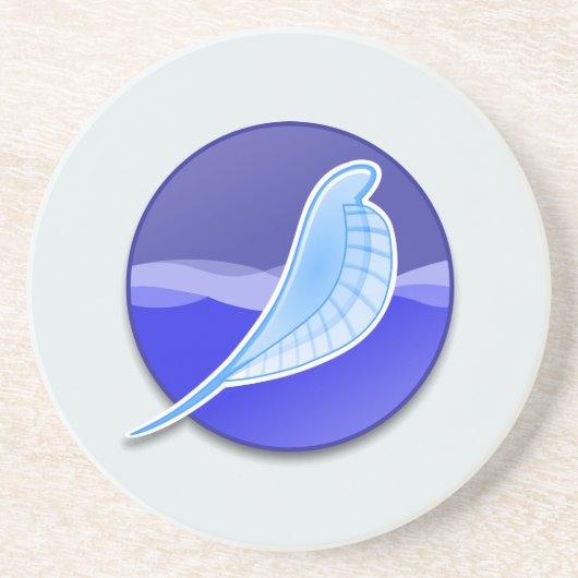 SeaMonkey Logo Sandstein Untersetzer (Vorne)