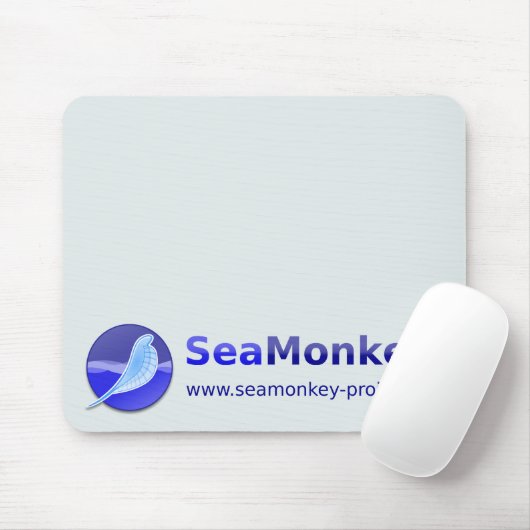 SeaMonkey Projekt - horizontales Logo Mousepad (Mit Mouse)