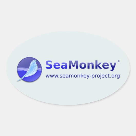SeaMonkey-Projekt - Horizontales Logo Ovaler Aufkleber (Vorderseite)