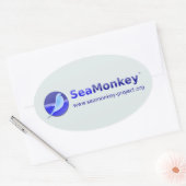 SeaMonkey-Projekt - Horizontales Logo Ovaler Aufkleber (Umschlag)