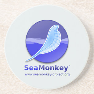 SeaMonkey Projekt - vertikales Logo Getränkeuntersetzer