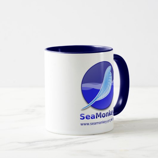 SeaMonkey Projekt - vertikales Logo Tasse (VorderseiteRechts)