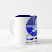 SeaMonkey Projekt - vertikales Logo Zweifarbige Tasse (Vorderseite Links)