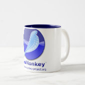 SeaMonkey Projekt - vertikales Logo Zweifarbige Tasse (VorderseiteRechts)