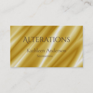 Seamress Alterations Gold Silk Visitenkarte