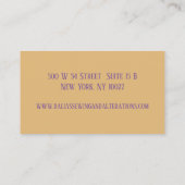 Seamress/Dressmaking/Modernes Nähen Visitenkarte (Rückseite)