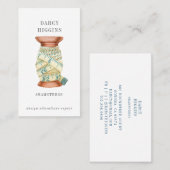 Seamress Tailor Spool Messung Tape Business Ca Visitenkarte (Vorne/Hinten)