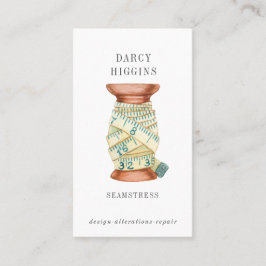 Seamress Tailor Spool Messung Tape Business Ca Visitenkarte