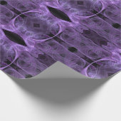 SEAMS MATCH: Abstraktes Kaleidoskop Lila Fraktal Geschenkpapier (Ecke)