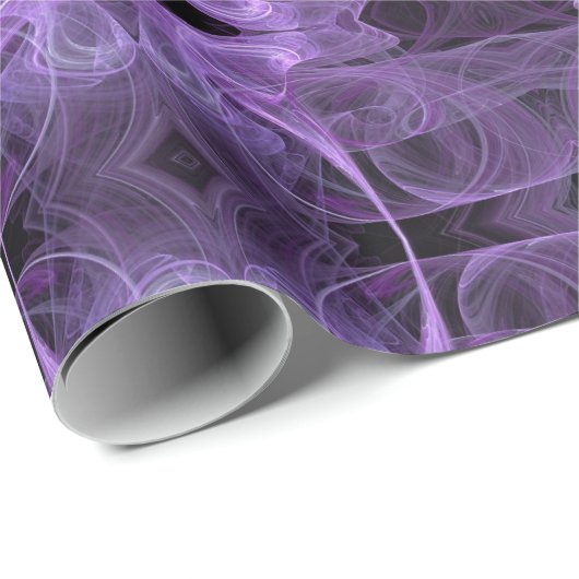 SEAMS MATCH: Abstraktes Kaleidoskop Lila Fraktal Geschenkpapier (Rolleneckpunkt)