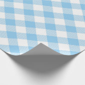 Seams Match: Blue n White Gingham Wrapping Paper Geschenkpapier (Ecke)