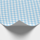 Seams Match: Blue n White Gingham Wrapping Paper Geschenkpapier (Ecke)