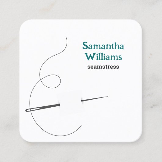 Seamstress Business Card Quadratische Visitenkarte (Vorderseite)