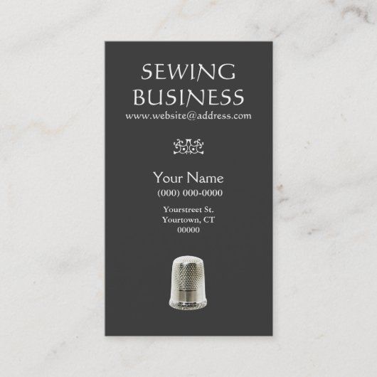 Seamstress Business Card Visitenkarte (Vorderseite)