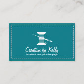 Seamstress Crafter Dressmaker Nähen Schlicht Aquam Visitenkarte (Vorderseite)