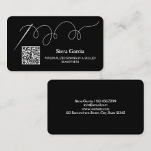 Seamstress Custom QR Business Card