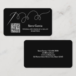 Seamstress Custom QR Business Card Visitenkarte