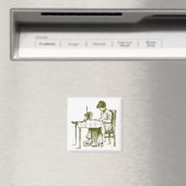 Seamstress-Design Magnet (In Situ (Geschirrspüler))