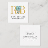 Seamstress Designer Scheren Quadratische Visitenkarte (Vorne/Hinten)