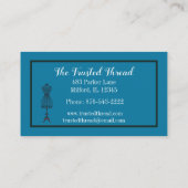 Seamstress Dressmaker Fabric Mannequin Scheren Visitenkarte (Rückseite)