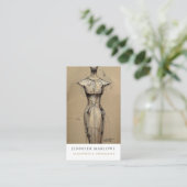 Seamstress Dressmaker Schneider Business Card Visitenkarte (Stehend Vorderseite)