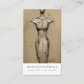 Seamstress Dressmaker Schneider Business Card Visitenkarte (Vorderseite)