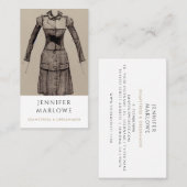 Seamstress Dressmaker Schneider Business Card Visitenkarte (Vorne/Hinten)