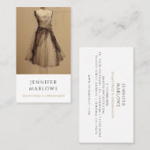 Seamstress Dressmaker Tailor Fashion Sketch Visitenkarte (Vorne/Hinten)
