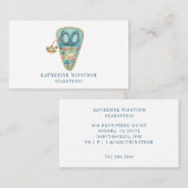 Seamstress Fashion Designer Nähen Blau Rosa Visitenkarte (Vorne/Hinten)