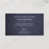 Seamstress Luxus Diamantbekleidungsdesigner Visitenkarte (Rückseite)