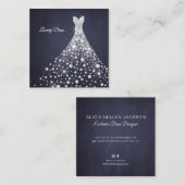 Seamstress Luxus Mode Designer Diamant Kleid Quadratische Visitenkarte (Vorne/Hinten)