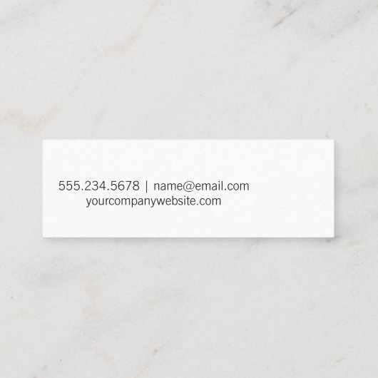 Seamstress Nähen Mini Visitenkarte (Rückseite)