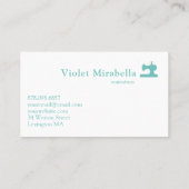 Seamstress Nähmaschine Business Card Visitenkarte (Rückseite)