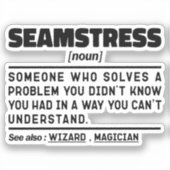 Seamstress Noun Definition Nähen Spaß Angebot Aufkleber (Vorderseite)