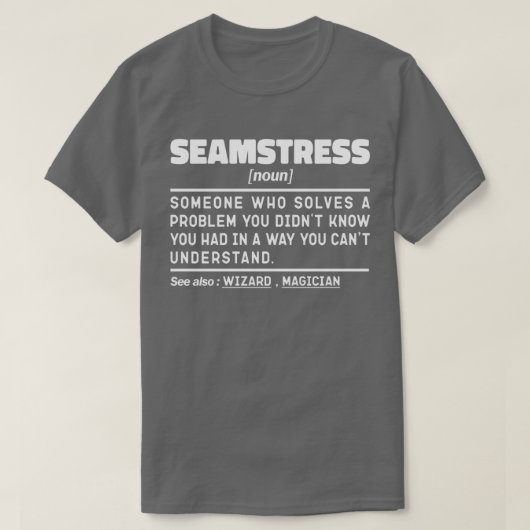 Seamstress Noun Definition Nähen Spaß Angebot T-Shirt (Design vorne)