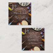 Seamstress oder Schneider-Schreibtisch Handnähte S Quadratische Visitenkarte (Vorne/Hinten)