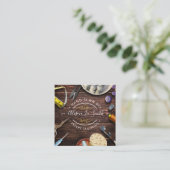 Seamstress oder Schneider-Schreibtisch Handnähte S Quadratische Visitenkarte (Stehend Vorderseite)