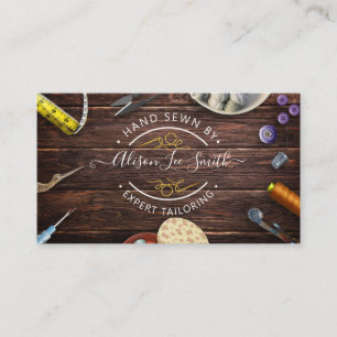 Seamstress- oder Schneider-Schreibtisch Handnähte Visitenkarte