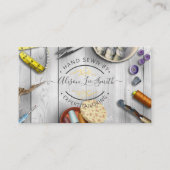 Seamstress- oder Schneider-Schreibtisch Handnähte  Visitenkarte (Vorderseite)