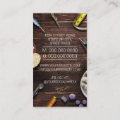 Seamstress- oder Schneider-Schreibtisch Handnähte Visitenkarte (Rückseite)