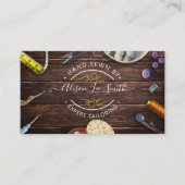 Seamstress- oder Schneiderschreibkarte Handnähte V Visitenkarte (Vorderseite)