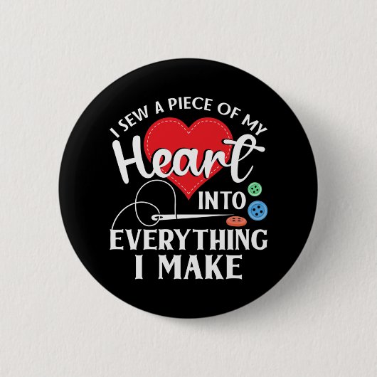 Seamstress Quilting Knitting Button (Vorderseite)